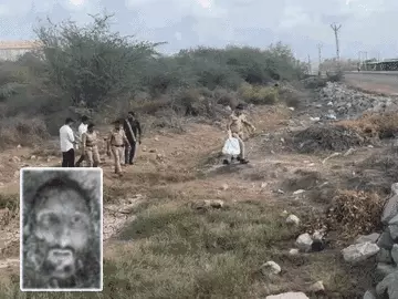 પોલીસે માંથુ અને માંસના ટૂકડા પોટલામાં બાંધ્યા - Divya Bhaskar