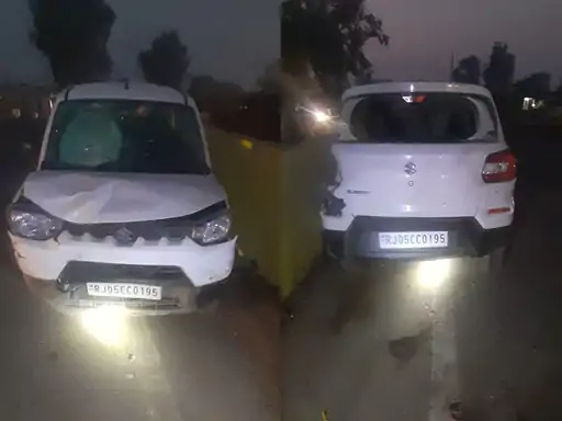 कार ने युवक को मारी टक्कर युवक को 50 फीट तक घसीटते हुए ले गई कार, मौके पर ही हुई मौत, ड्राइवर गाड़ी छोड़कर भागा