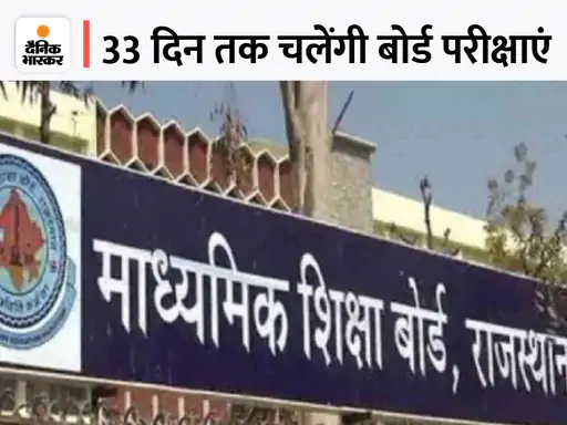 RBSE10वीं-12वीं बोर्ड परीक्षा का टाइम टेबल:24 मार्च से 26 अप्रैल तक चलेंगी परीक्षाएं, वैकल्पिक सब्जेक्ट के पहले होंगे एग्जाम