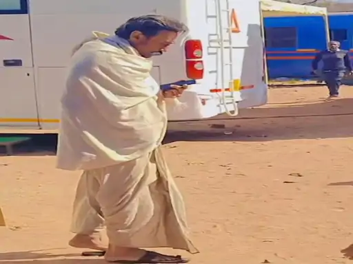 जैकी श्राफ ने तिंवरी में की शूटिंग:एक दिन की लिए आए जोधपुर, एक झलक पाने उमड़े फैंस