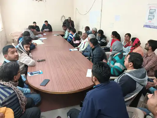 बहरोड़ विधायक ने अधिकारियों की ली बैठक:किसानों की फसल के नुकसान की रिपोर्ट भेजने के निर्देश, ताकि जल्द मिले मुआवजा