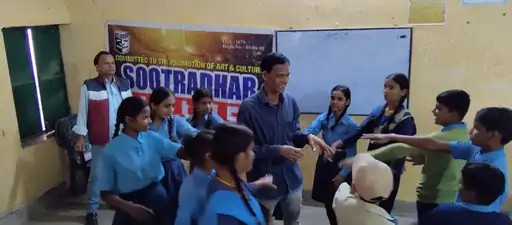 Indian soft tennis players celebrating a victory