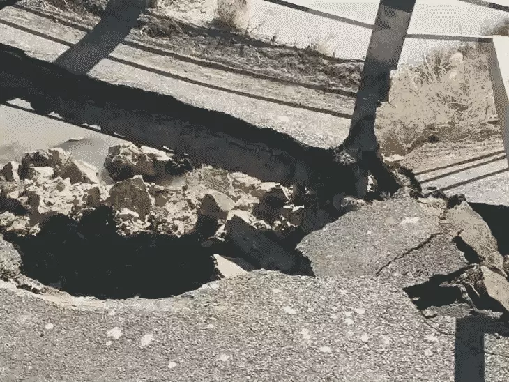 खरगोन–जुलवानिया रोड पर नन्दगांव–घोट्या के बीच पुल क्षतिग्रस्त