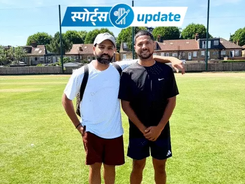 रोहित शर्मा लंदन पहुंचे,भारत-इंग्लैंड सीरीज से पहले प्रैक्टिस शुरू की;36 साल बाद कोई भारतीय जूनियर विंबलडन के क्वार्टर फाइनल में